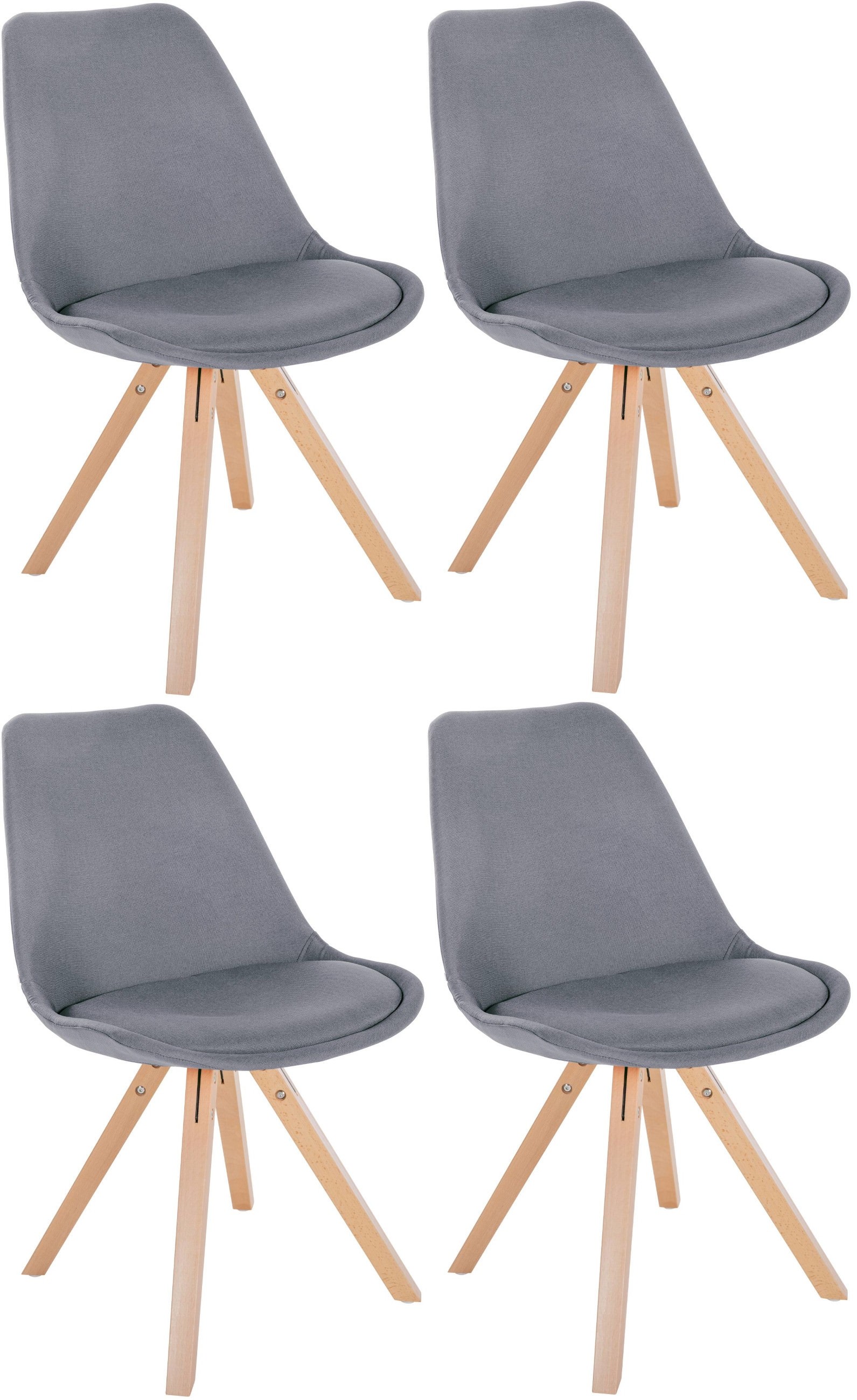 Set van 4 eetkamerstoelen Sofia Stof