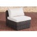 Mittel-Sofa Marbella-rund/graumeliert-Cremeweiß